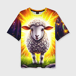 Футболка оверсайз женская Овечка в ярких лучах, цвет: 3D-принт