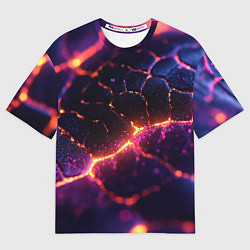 Женская футболка оверсайз Текстура вулкана