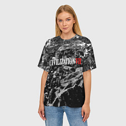 Футболка оверсайз женская Civilization VII, цвет: 3D-принт — фото 2