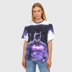 Футболка оверсайз женская Бэтмен рисованный стиль, цвет: 3D-принт — фото 2