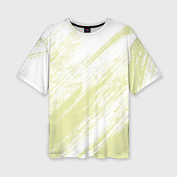 Женская футболка оверсайз The color is white and yellow