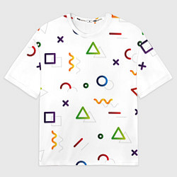 Женская футболка оверсайз Геометрический хаос