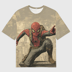 Футболка оверсайз женская Человек-паук готов спасать мир, цвет: 3D-принт
