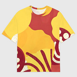 Женская футболка оверсайз Жаркий африканский паттерн