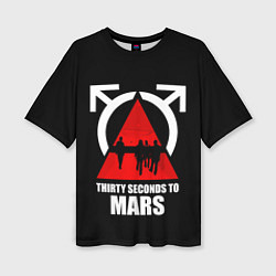 Женская футболка оверсайз 30 Seconds to Mars - poster