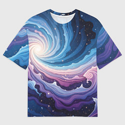 Женская футболка оверсайз Космическая волна