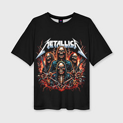 Женская футболка оверсайз Metallica forever - thrash metal