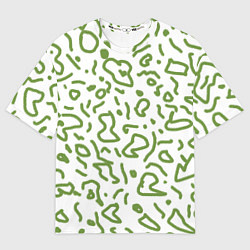 Женская футболка оверсайз Закорючки