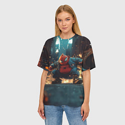Футболка оверсайз женская Толстый человек-паук, цвет: 3D-принт — фото 2