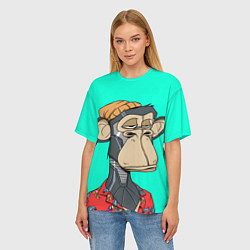 Футболка оверсайз женская NFT ape steel, цвет: 3D-принт — фото 2