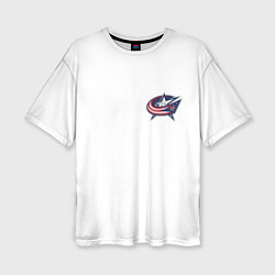 Футболка оверсайз женская Columbus blue jackets - Sergey Bobrovsky, цвет: 3D-принт