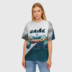 Футболка оверсайз женская Игровой джойстик, цвет: 3D-принт — фото 2