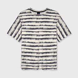 Женская футболка оверсайз Тёмные полосы на светлом