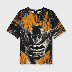 Футболка оверсайз женская Бэтмен супергерой, цвет: 3D-принт