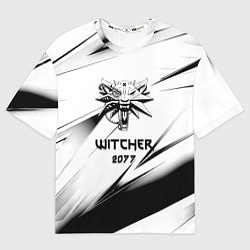 Женская футболка оверсайз Ведьмак stripes