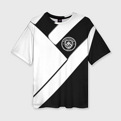 Футболка оверсайз женская Манчестер Юнайтед геометрия, цвет: 3D-принт