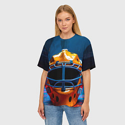 Футболка оверсайз женская Маска голкипера, цвет: 3D-принт — фото 2