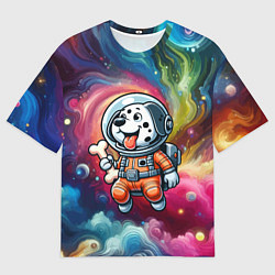 Женская футболка оверсайз Funny dalmatian puppy - ai art