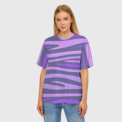 Футболка оверсайз женская Лавандовые волны, цвет: 3D-принт — фото 2