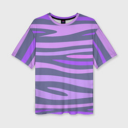 Женская футболка оверсайз Лавандовые волны