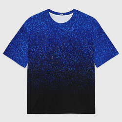 Футболка оверсайз женская Волшебный чёрно-синий текстура напыление, цвет: 3D-принт