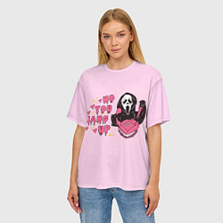 Футболка оверсайз женская Крик по телефону, цвет: 3D-принт — фото 2