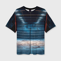 Футболка оверсайз женская Бойцовский спортзал, цвет: 3D-принт