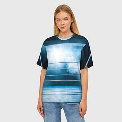 Футболка оверсайз женская Ринг в тумане, цвет: 3D-принт — фото 2