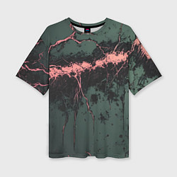 Женская футболка оверсайз Гранж потертая текстура