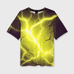 Футболка оверсайз женская Color yellow black, цвет: 3D-принт