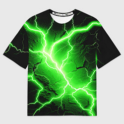 Футболка оверсайз женская Color green black, цвет: 3D-принт