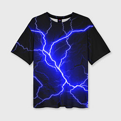 Футболка оверсайз женская Color blue black, цвет: 3D-принт