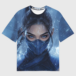Футболка оверсайз женская Боец Китана Мортал комбат, цвет: 3D-принт