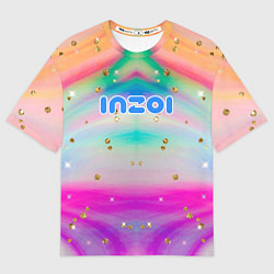 Футболка оверсайз женская Inzoi с золотыми звездочками, цвет: 3D-принт