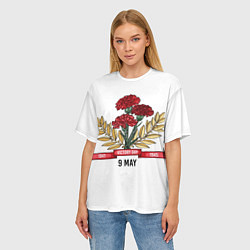 Футболка оверсайз женская 9 Мая victory day, цвет: 3D-принт — фото 2
