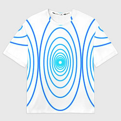 Женская футболка оверсайз Овалы с свечением