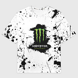 Футболка оверсайз женская Monster energy брызги красок, цвет: 3D-принт