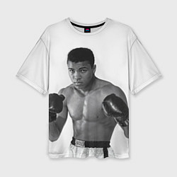 Футболка оверсайз женская Молодой Мухаммед Али, цвет: 3D-принт