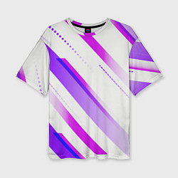 Футболка оверсайз женская Color white pink, цвет: 3D-принт