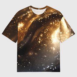 Женская футболка оверсайз Блестящая текстура кофейного цвета