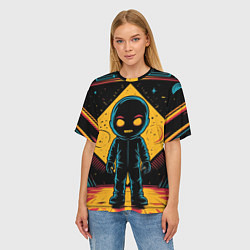 Футболка оверсайз женская Недовольный инопланетянин, цвет: 3D-принт — фото 2