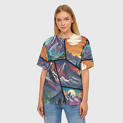 Футболка оверсайз женская Горы в стиле фэнтези, цвет: 3D-принт — фото 2