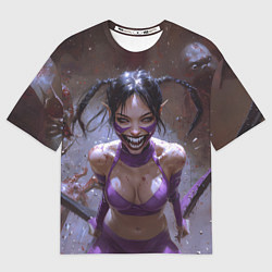 Футболка оверсайз женская Сумасшедшая Милина, цвет: 3D-принт