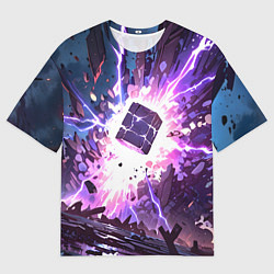 Женская футболка оверсайз Магический куб