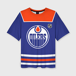 Футболка оверсайз женская Edmonton Oilers - NHL team, цвет: 3D-принт