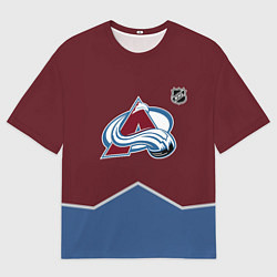 Футболка оверсайз женская Колорадо Эвеланш хоккей, цвет: 3D-принт