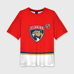 Женская футболка оверсайз Флорида Пантерз хоккей