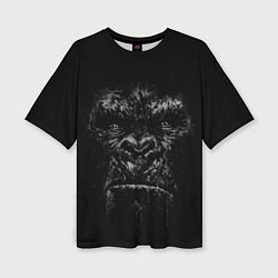 Футболка оверсайз женская Gorilla face in the dark, цвет: 3D-принт