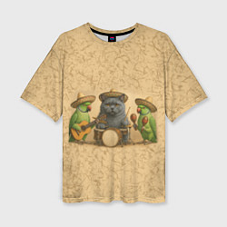 Футболка оверсайз женская Надежды маленький оркестрик, цвет: 3D-принт