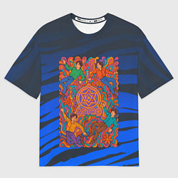 Футболка оверсайз женская Astro психоделика, цвет: 3D-принт